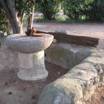 benches outside (ancient stones)