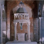Capestrano (AQ, chiesa medievale di San Pietro ad Oratorium, ciborio del 1200,