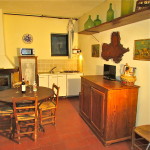 living room with kitchen corner