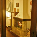 living room with fireplace