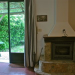 living room and entrance door