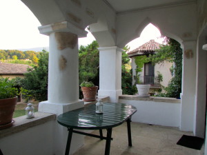 terrace with old moorish arches